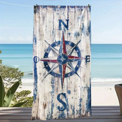 Quick-drying beach towel  -  Printed Compass